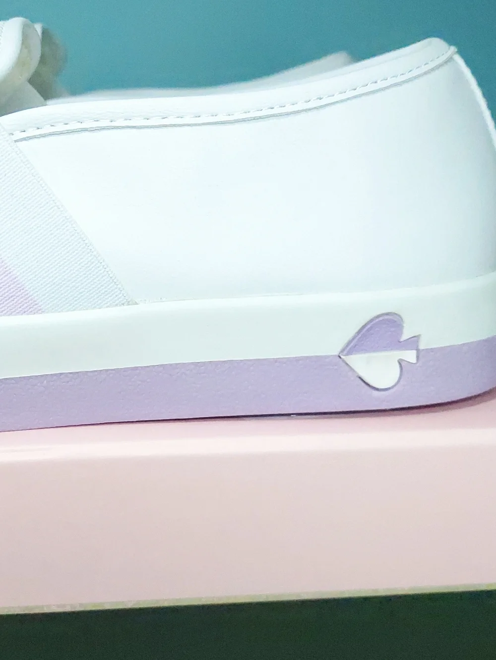 Kate Spade NY White & Lavender Loafer Sneakers Womens Size 9.5 NWT Preppy Office